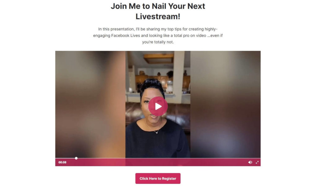 Video Landing Page by Tanya Smith