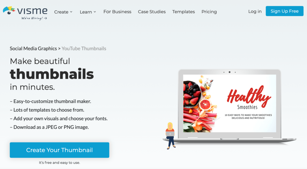 Visme Thumbnail Maker