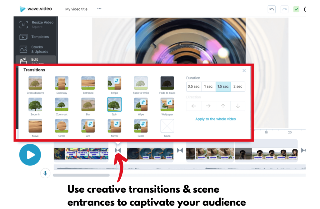 Pinterest video transitions