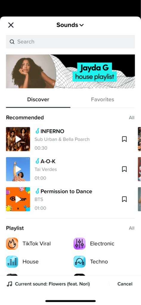 TikTok Sounds Library