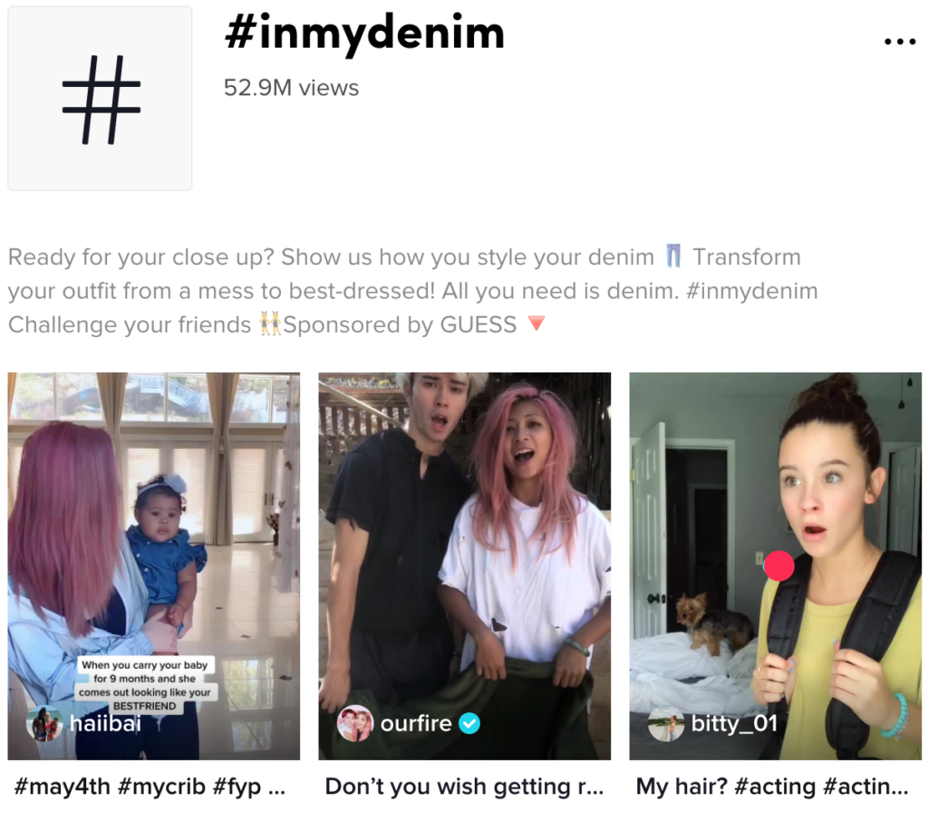 inmydenim tiktok hashtag